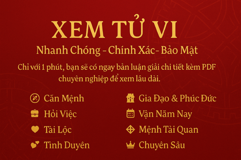 Giới thiệu sản phẩm luận giải tử vi mới của Nhân Tướng VN