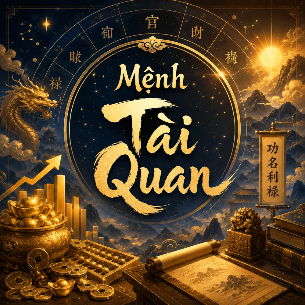 Mệnh Tài Quan: Tam hợp quyết định sự nghiệp và tài lộc trong tử vi