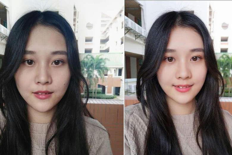 Người chụp cầm điện thoại chụp mặt chuẩn cho xem tướng qua ảnh chụp